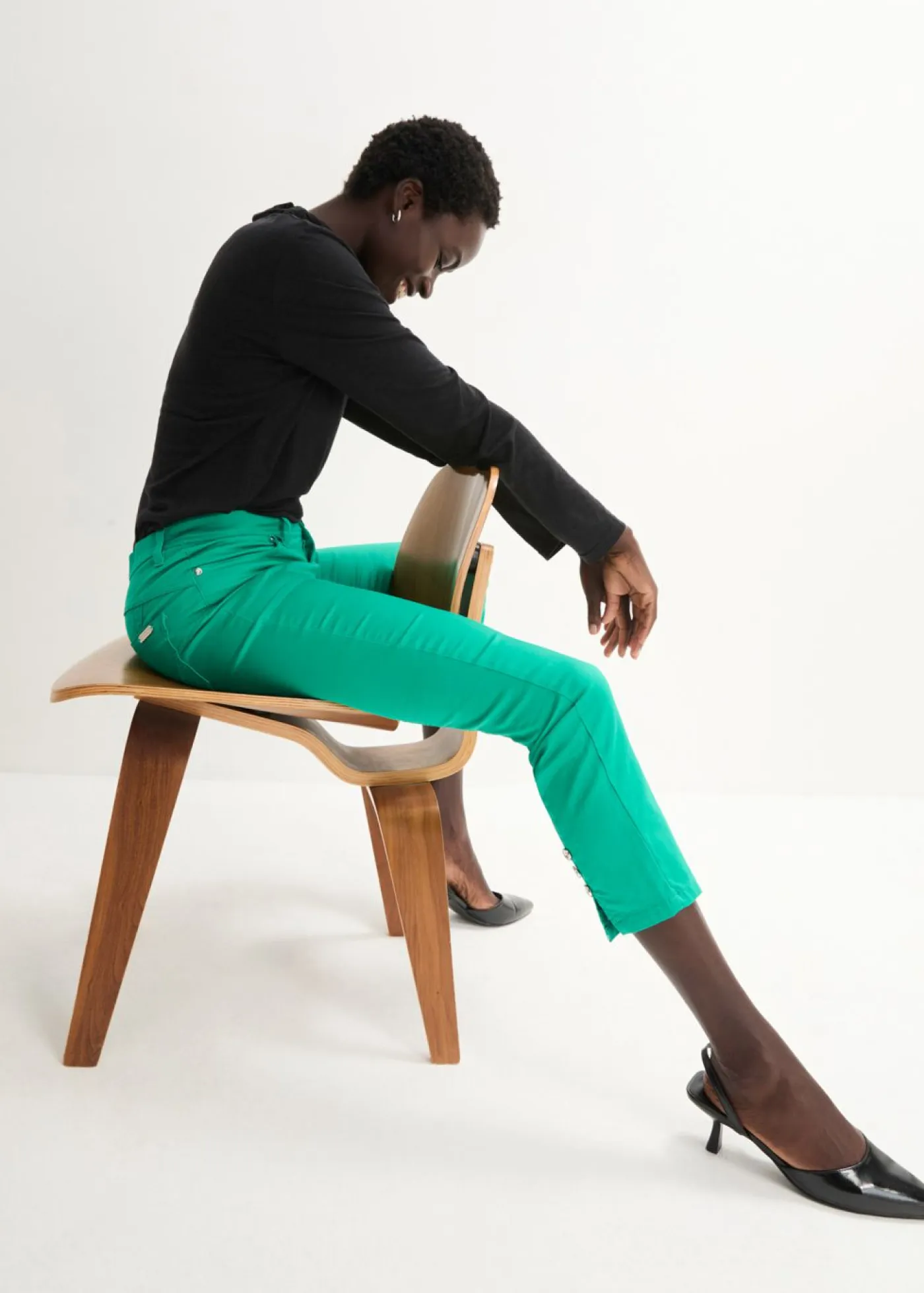 Mujer bonprix bonprix Pantalón elástico de algodón