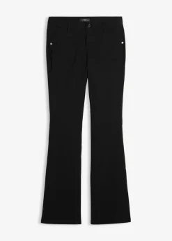 bonprix bonprix Pantalones>Pantalón elástico de bengalina, bootcut Negro