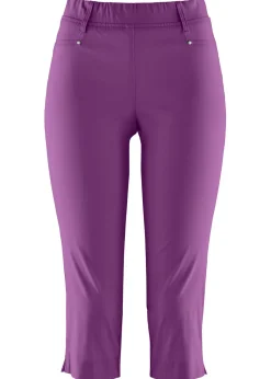 Mujer bonprix bonprix Pantalón elástico de corte capri con cintura elástica