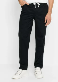 bonprix bonprix Básicos En Rebajas|Pantalones>Pantalón elástico de corte regular y recto Negro