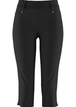 Mujer bonprix bonprix Pantalón elástico de corte capri con cintura elástica