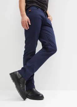 bonprix bonprix Pantalones>Pantalón elástico de corte regular y recto Azul marino