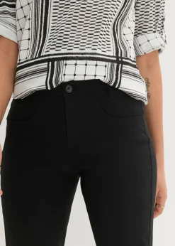 Mujer bonprix bonprix Pantalón elástico de corte recto de bengalina