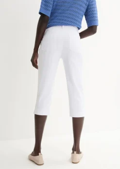 Mujer bonprix bonprix Pantalón elástico de corte capri con cintura elástica