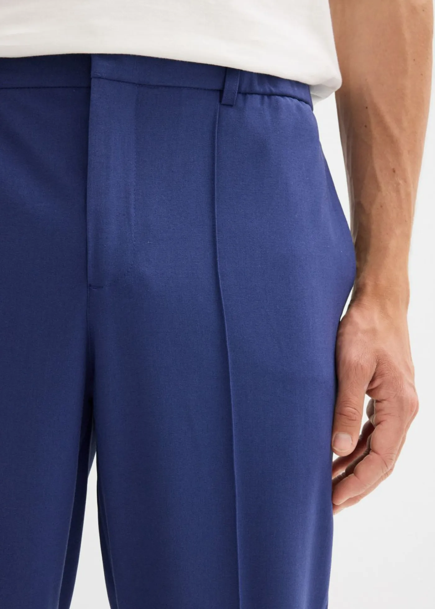 bonprix bonprix Trajes|Pantalones>Pantalón elástico de traje con corte regular Azul oxford