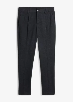 bonprix bonprix Pantalones>Pantalón elástico de traje con cinturilla cómoda y corte regular Azul marino jaspeado