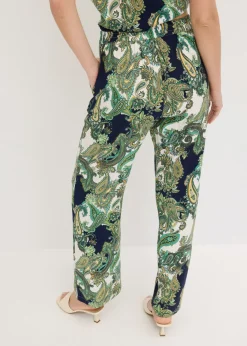 Mujer bonprix bonprix Pantalón estampado de viscosa fluida