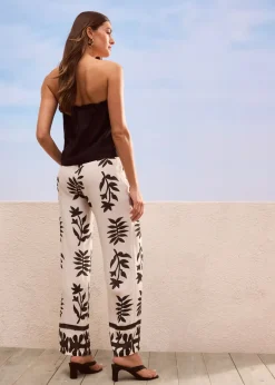 Mujer bonprix bonprix Pantalón estampado de viscosa fluida