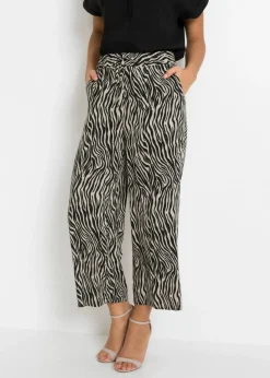 Mujer bonprix bonprix Pantalón estampado de viscosa fluida