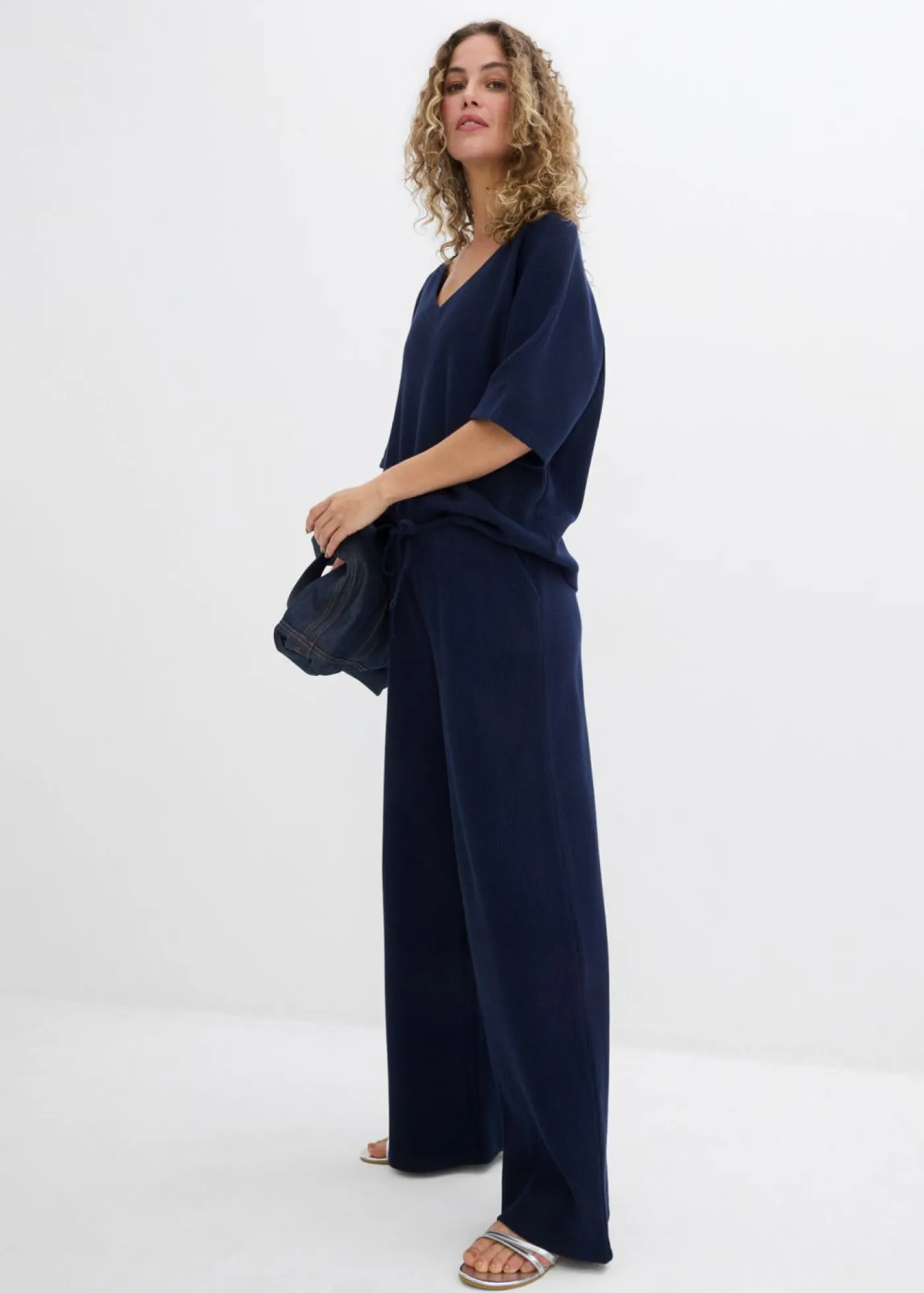 Mujer bonprix bonprix Pantalón estructurado de algodón puro