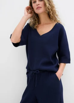 Mujer bonprix bonprix Pantalón estructurado de algodón puro