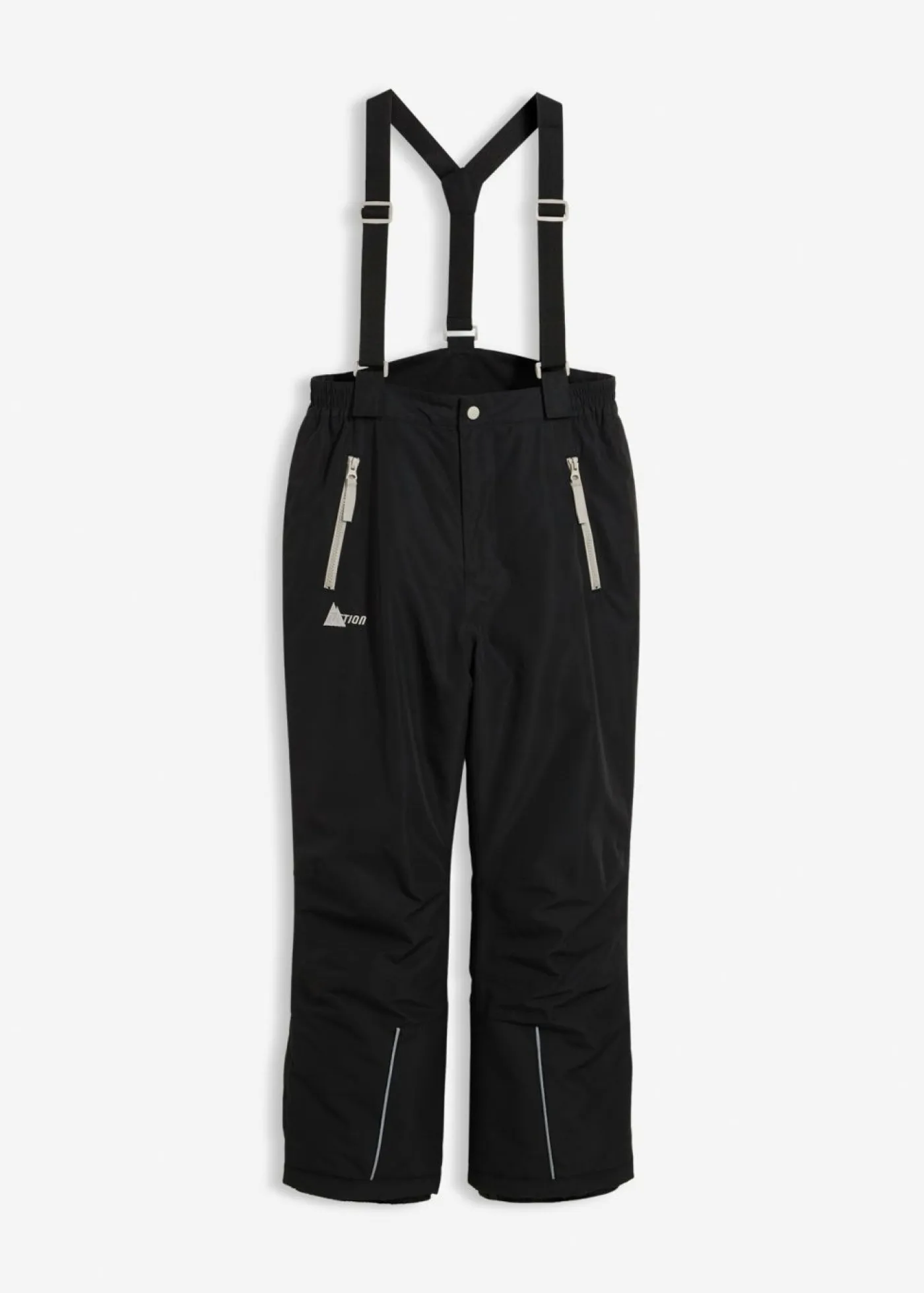 bonprix bonprix Ropa 9 A 16 Años·Pantalones|Ropa 9 A 16 Años·Chaquetas Y Ropa Outdoor>Pantalón funcional impermeable con tirantes y detalles reflectantes Negro