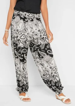 Mujer bonprix bonprix Pantalón harem de punto de mezcla de viscosa fluida