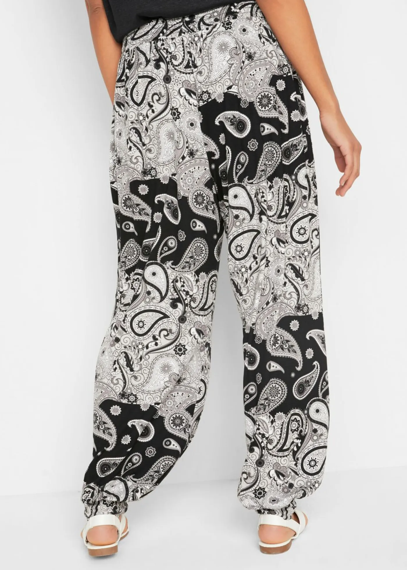 Mujer bonprix bonprix Pantalón harem de punto de mezcla de viscosa fluida