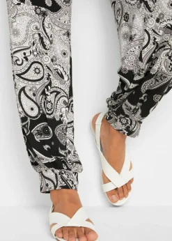 Mujer bonprix bonprix Pantalón harem de punto de mezcla de viscosa fluida