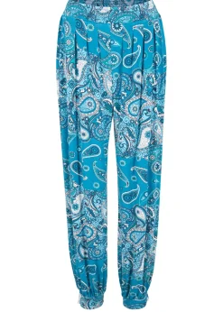 bonprix bonprix Pantalones>Pantalón harem de punto de mezcla de viscosa fluida turquesa