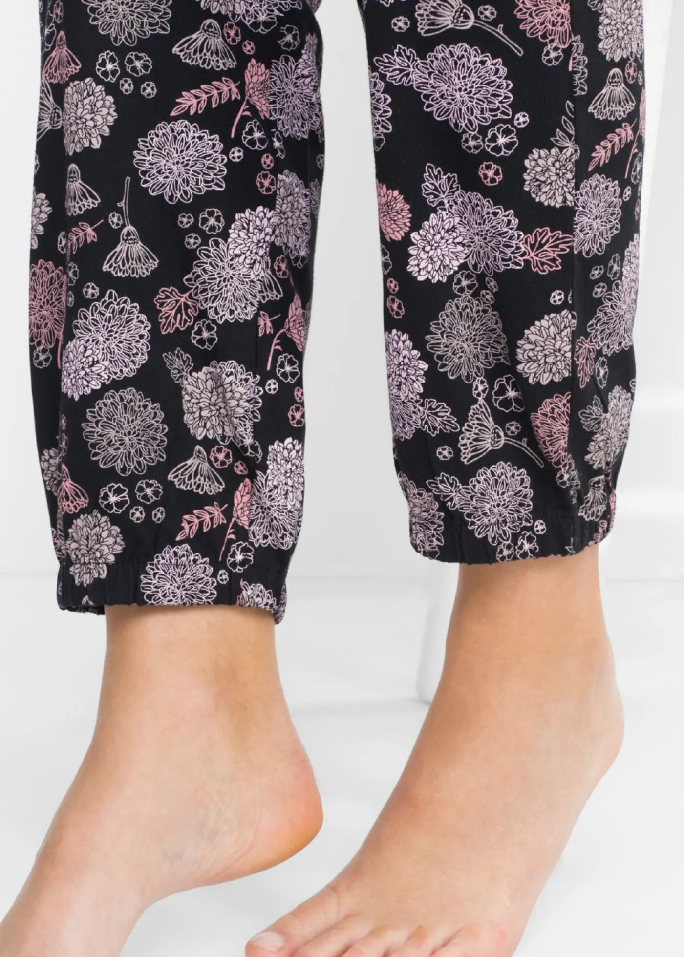 bonprix bonprix Ropa Para Dormir>Pantalón largo de pijama de algodón orgánico puro (2 unidades) Negro