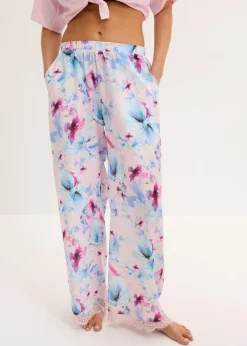 Mujer bonprix bonprix Pantalón largo de pijama de satén brillante