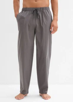 Hombre bonprix bonprix Pantalón largo de pijama de algodón suave (2 unidades)