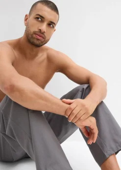Hombre bonprix bonprix Pantalón largo de pijama de algodón suave (2 unidades)