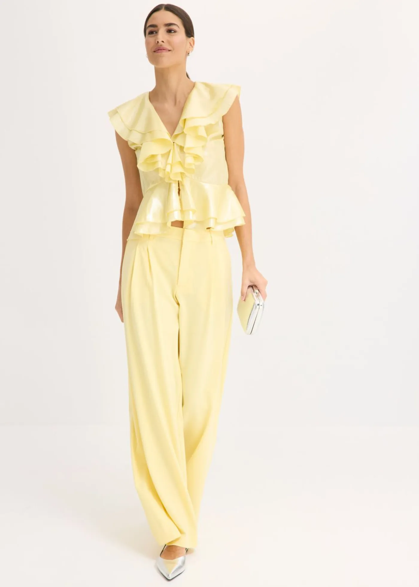 bonprix bonprix Pantalones|Ropa Elegante>Pantalón Marlene Amarillo claro