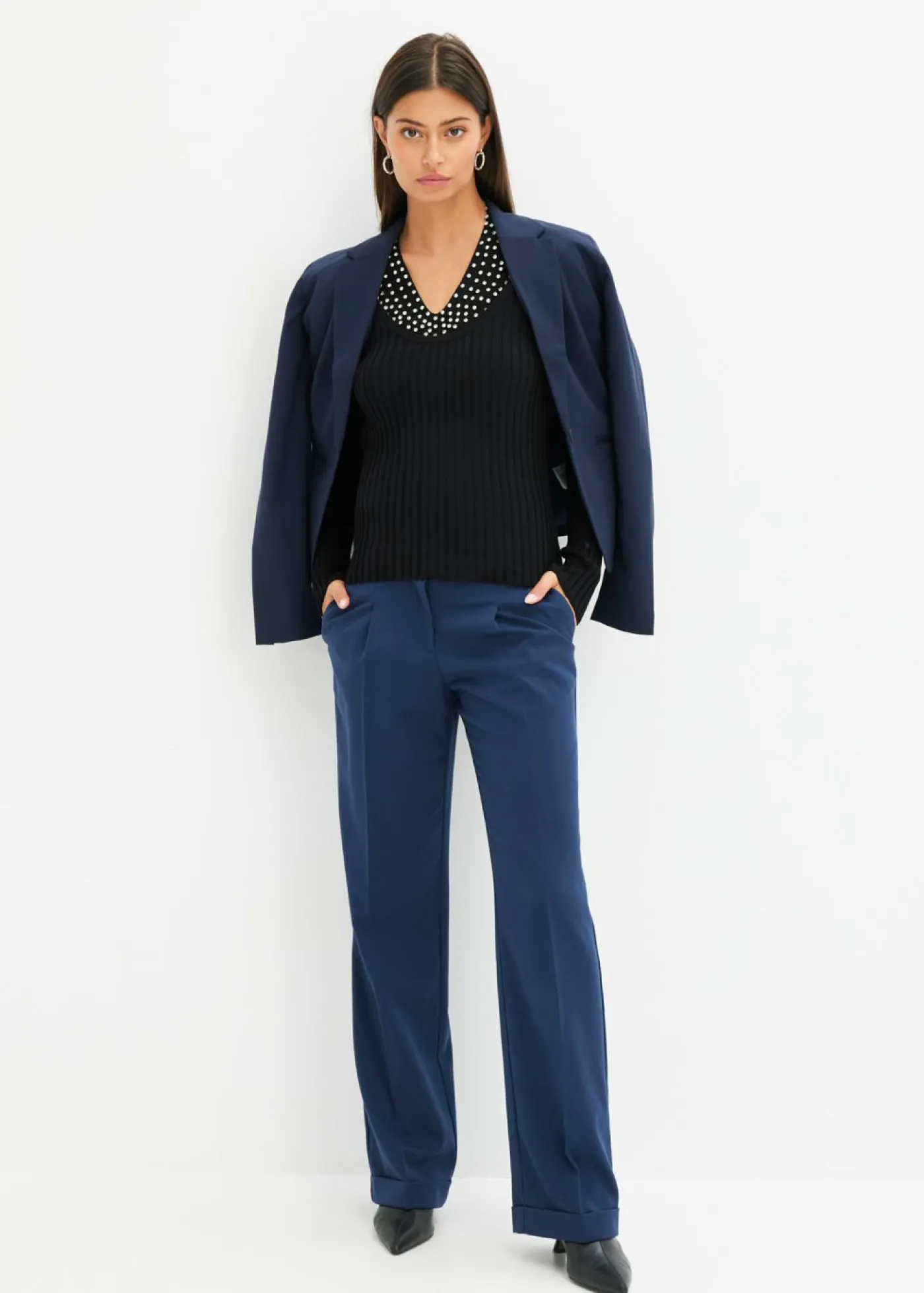 bonprix bonprix Pantalones>Pantalón Marlene Azul marino