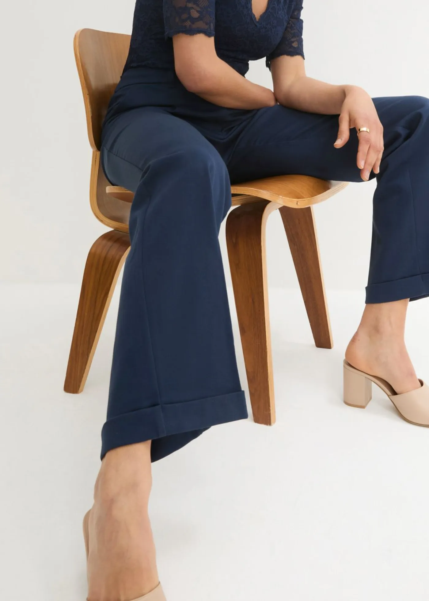 bonprix bonprix Pantalones>Pantalón Marlene Azul marino