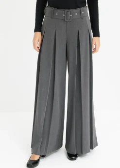 Mujer bonprix bonprix Pantalón Marlene ancho con mezcla de viscosa fluida