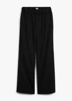 bonprix bonprix Pantalones>Pantalón Marlene con aspecto de lana Negro