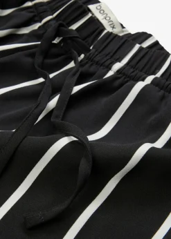 bonprix bonprix Esenciales|Pantalones>Pantalón Marlene con cintura elástica negro-blanco lana con rayas