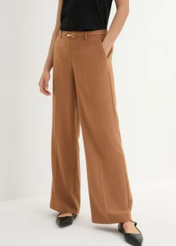Mujer bonprix bonprix Pantalón Marlene con cinturón decorativo