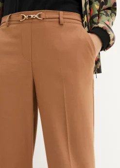 Mujer bonprix bonprix Pantalón Marlene con cinturón decorativo