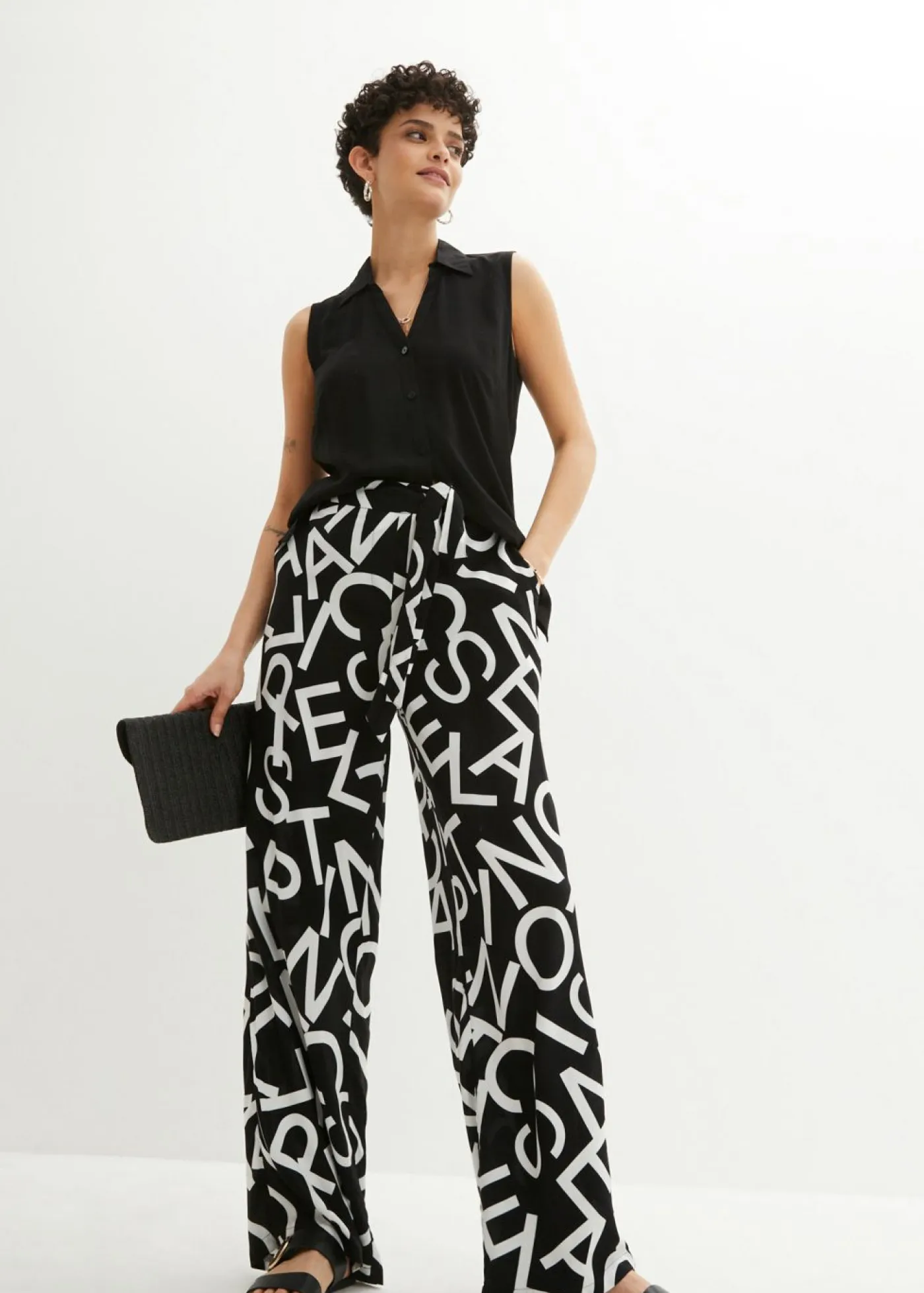 Mujer bonprix bonprix Pantalón Marlene con cinturón