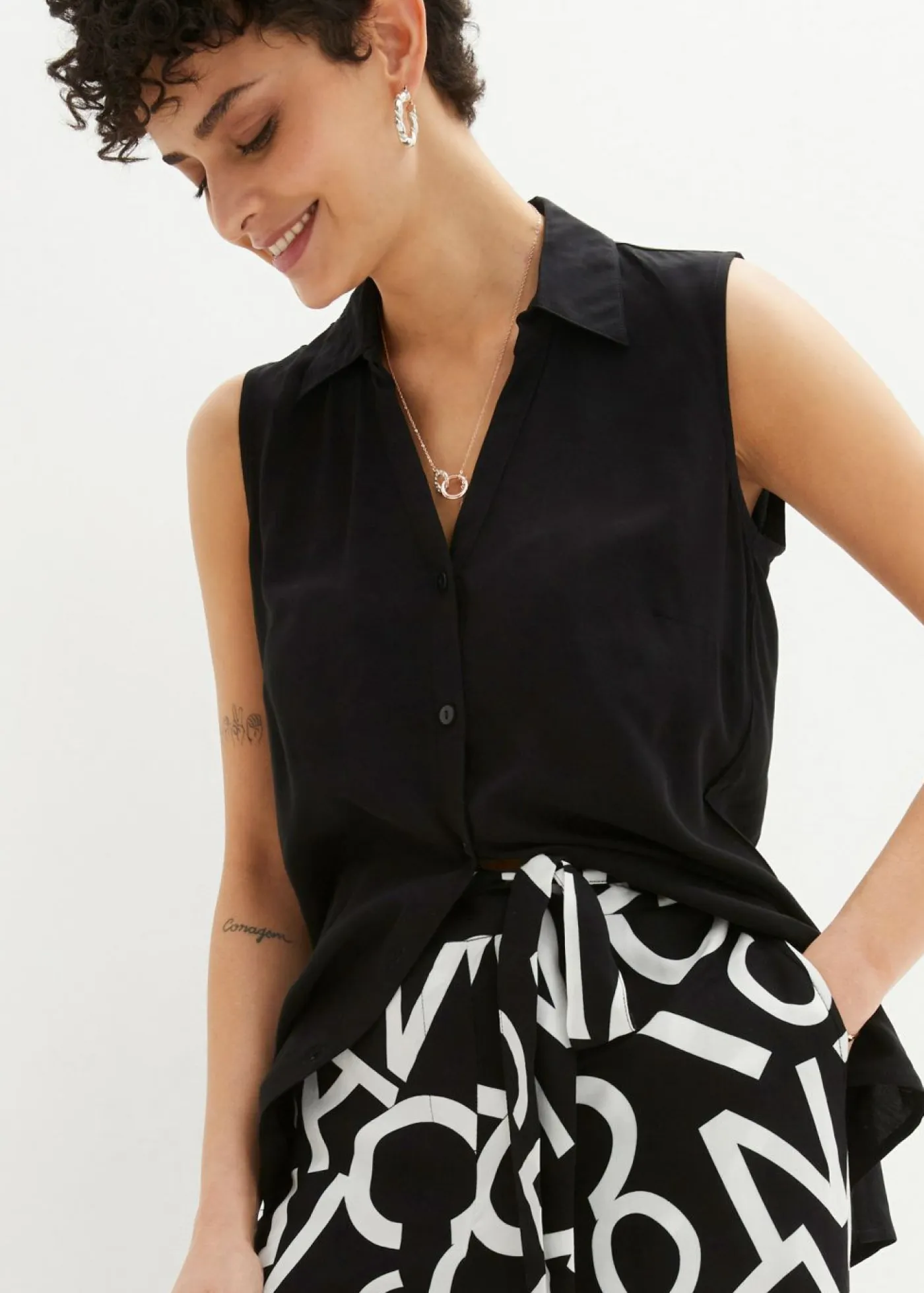 Mujer bonprix bonprix Pantalón Marlene con cinturón