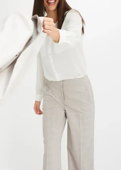 Mujer bonprix bonprix Pantalón Marlene con viscosa de cuadro galés