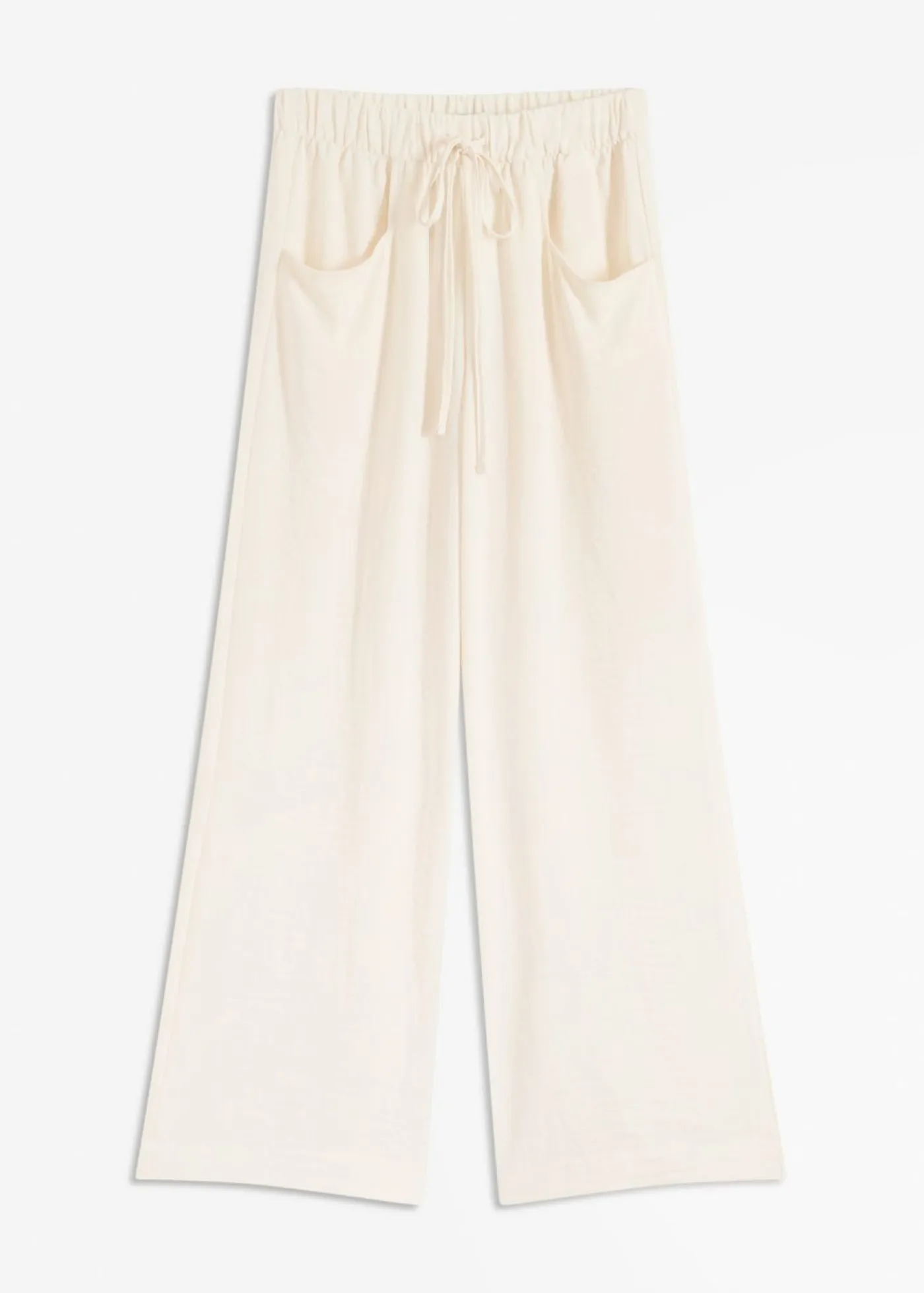 bonprix bonprix Pantalones>Pantalón Marlene de crepé ligero Beige natural