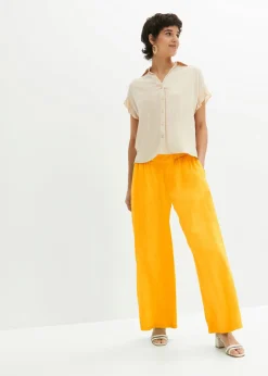 Mujer bonprix bonprix Pantalón Marlene de mezcla vaporosa de lino