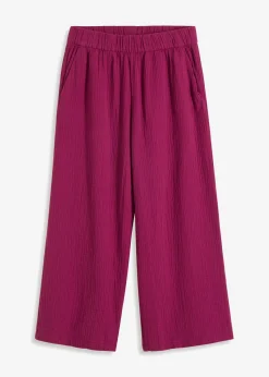 bonprix bonprix Pantalones|Novedades>Pantalón Marlene de muselina de algodón Violeta