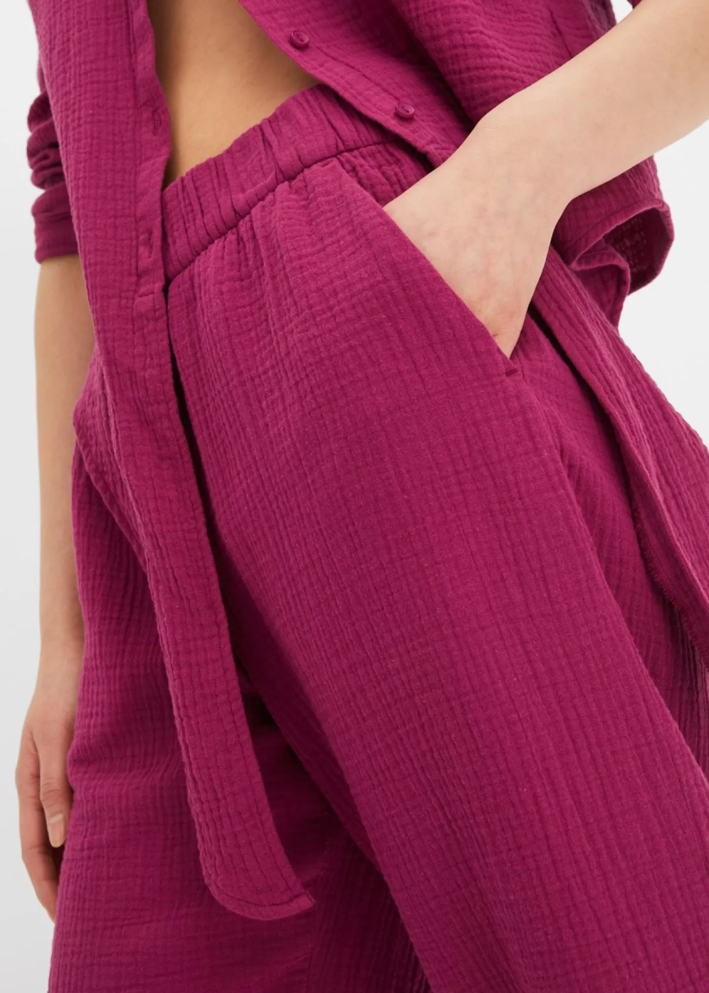 bonprix bonprix Pantalones|Novedades>Pantalón Marlene de muselina de algodón Violeta