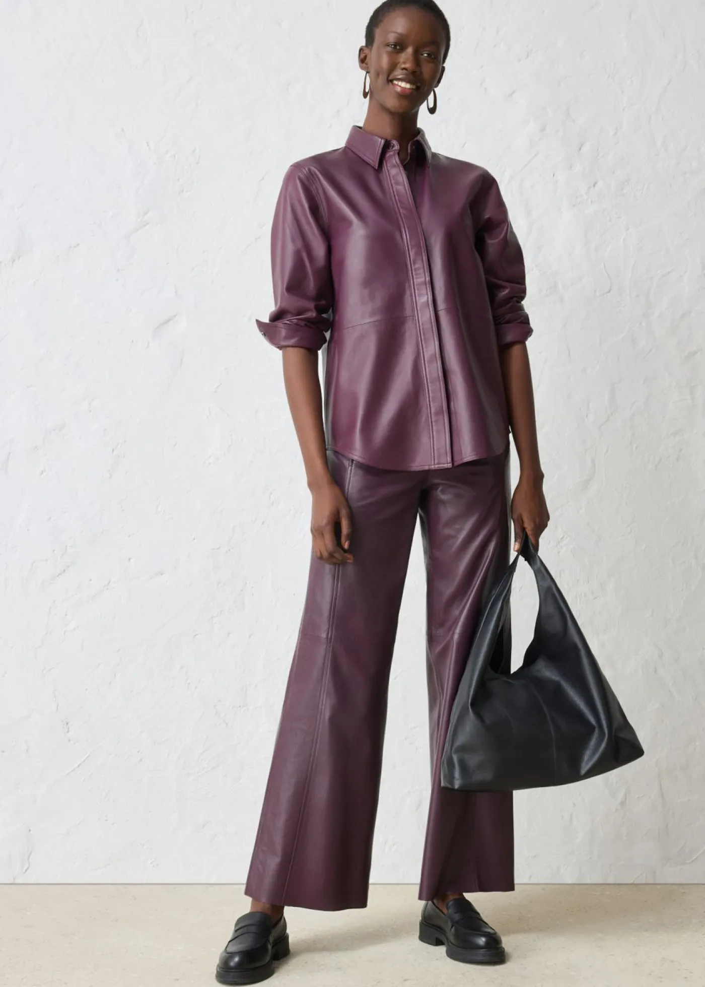 Mujer bonprix bonprix Pantalón Marlene de napa de cordero