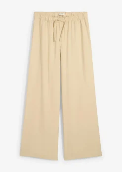 bonprix bonprix Pantalones>Pantalón Marlene de viscosa fluida Beige verdoso