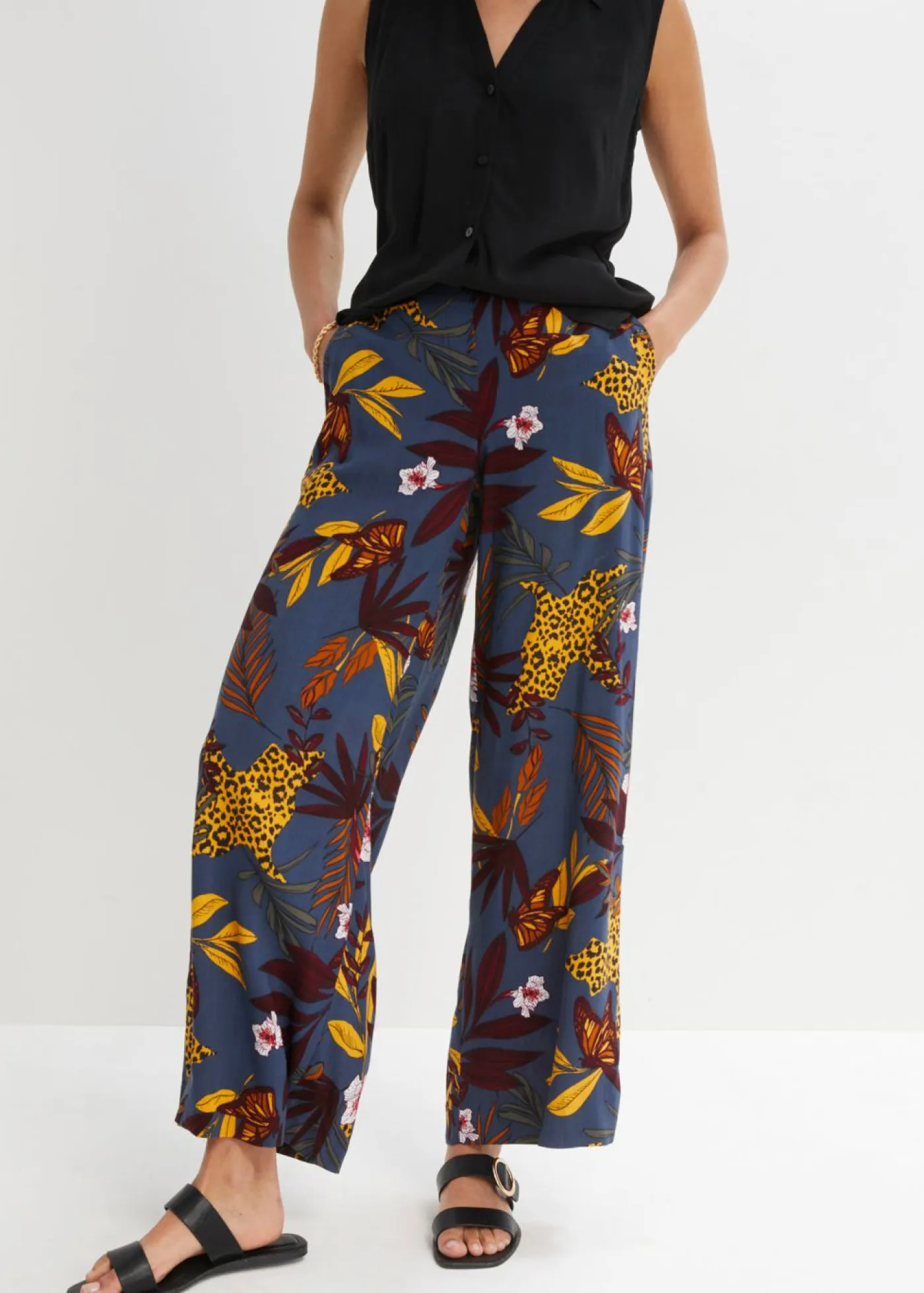 Mujer bonprix bonprix Pantalón Marlene de viscosa pura