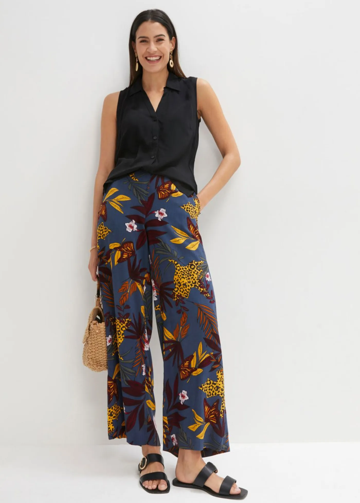 Mujer bonprix bonprix Pantalón Marlene de viscosa pura