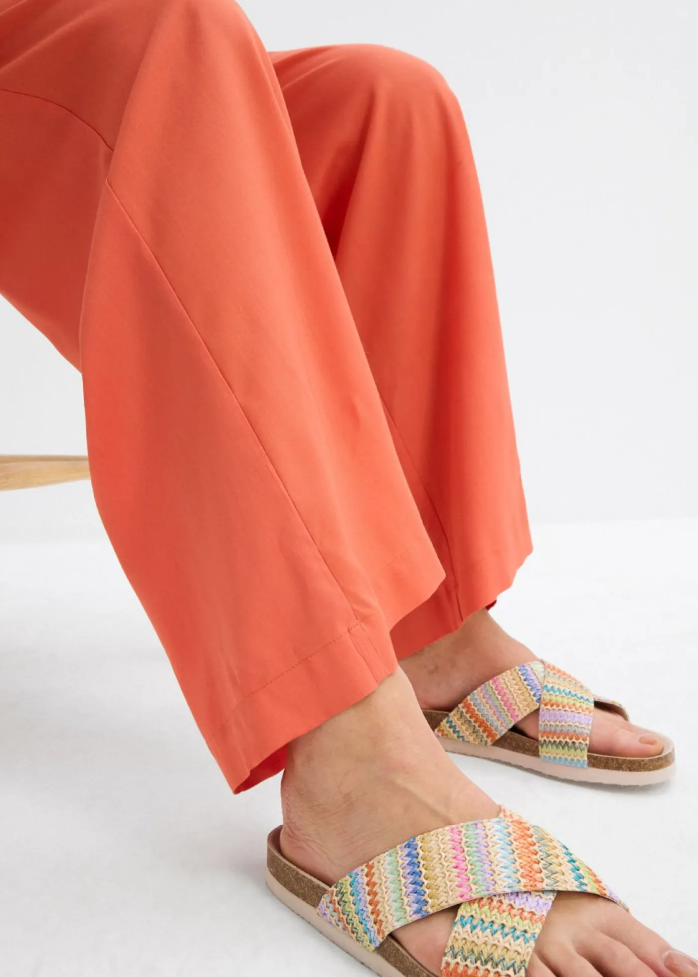 bonprix bonprix Pantalones>Pantalón palazzo ancho con cintura cómoda Cayena