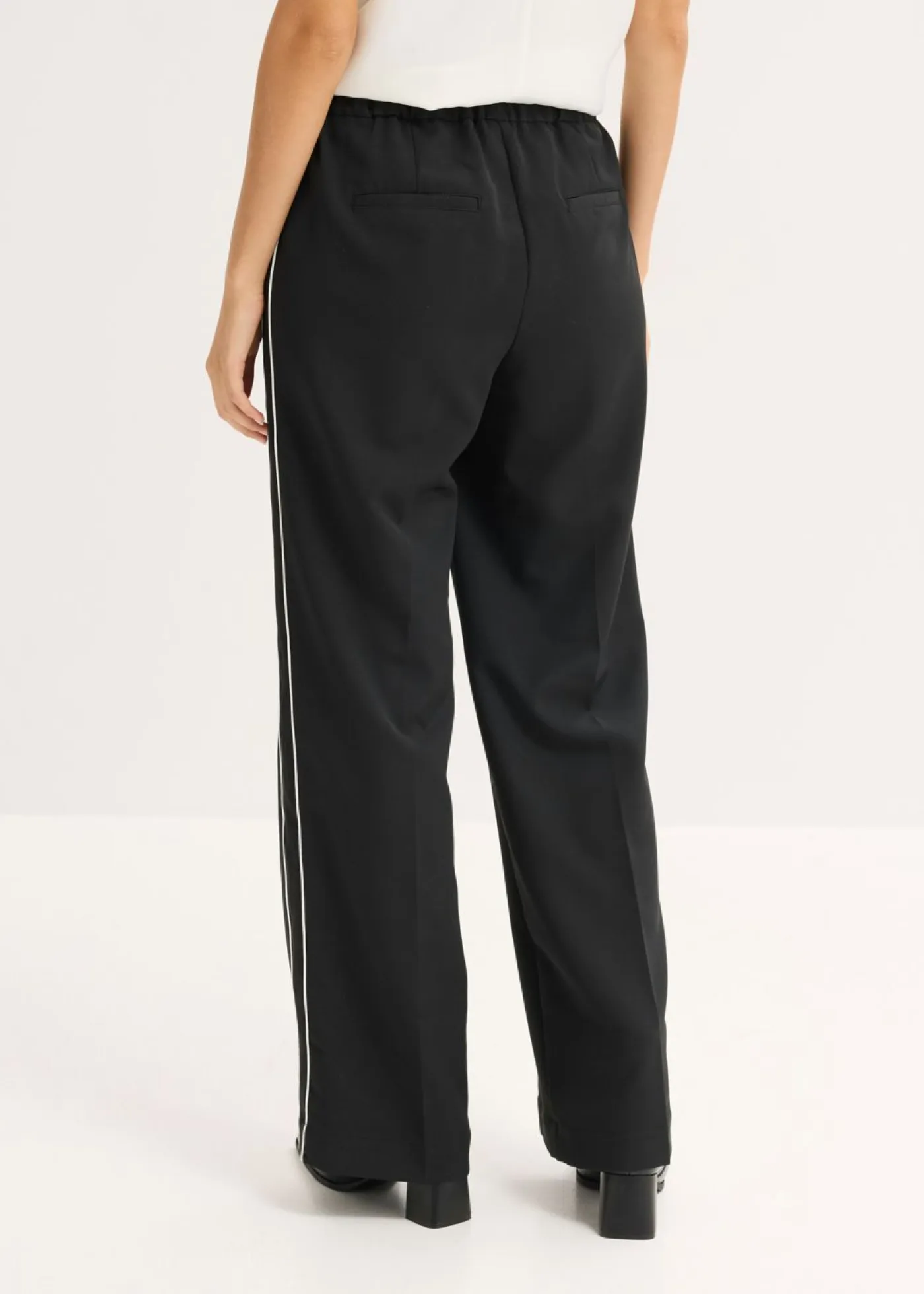 Mujer bonprix bonprix Pantalón palazzo con rayas decorativas