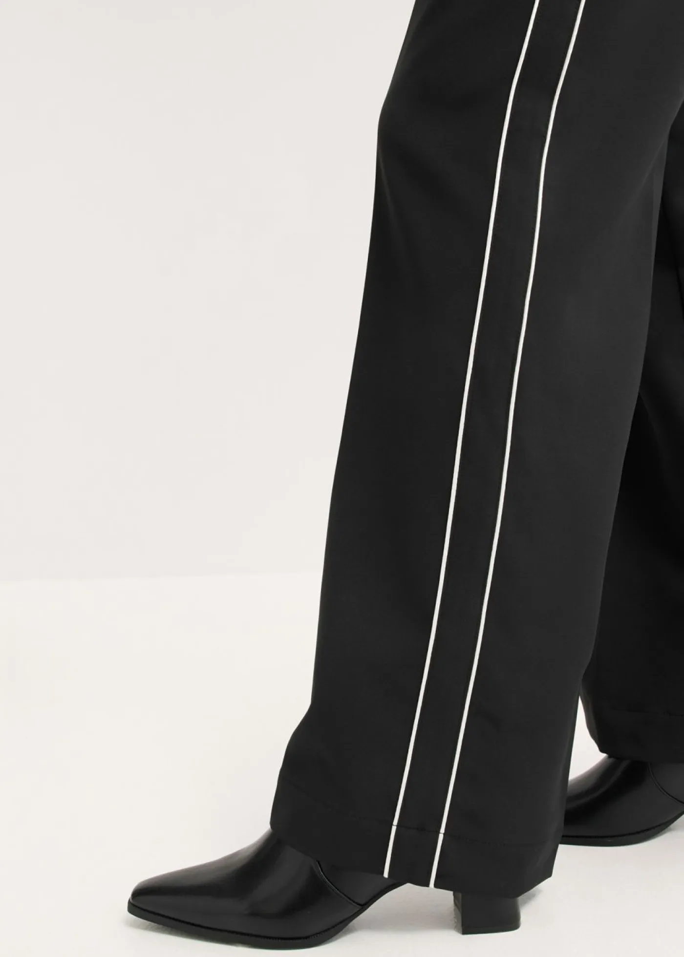 Mujer bonprix bonprix Pantalón palazzo con rayas decorativas