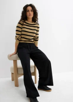 Mujer bonprix bonprix Pantalón palazzo de algodón puro