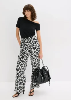 Mujer bonprix bonprix Pantalón palazzo de material estructurado
