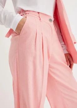 Mujer bonprix bonprix Pantalón palazzo de mezcla de lino ligero