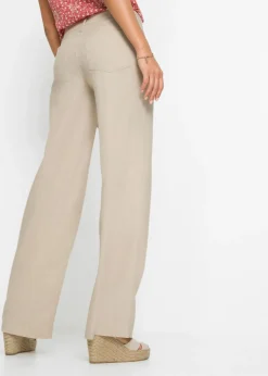 Mujer bonprix bonprix Pantalón palazzo de mezcla de lino